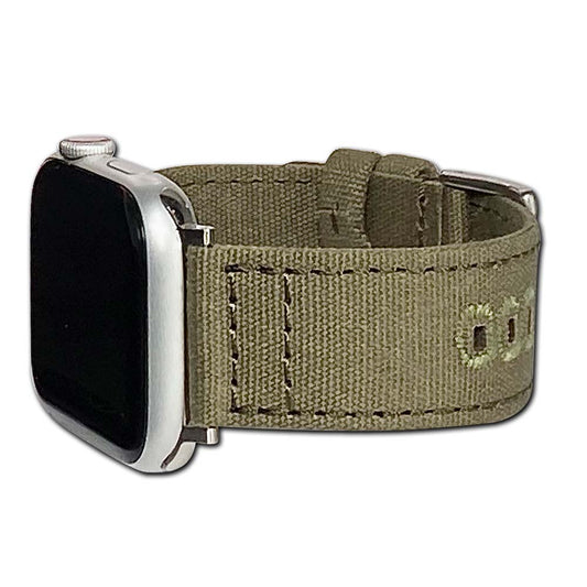 Apple Watch Watch Band | Olive | Canvas | Two-Piece | Match Stitch