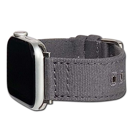 Apple Watch Watch Band | Canvas | Two-Piece | Grey | Match Stitch