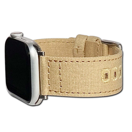 Apple Watch Watch Band | Canvas | Two-Piece | Khaki | Match Stitch