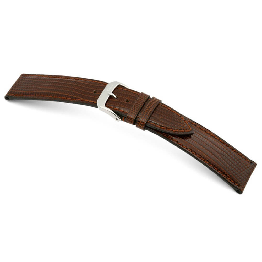 Genuine Teju-Lizard Watch Band | Avenue | Mahogany