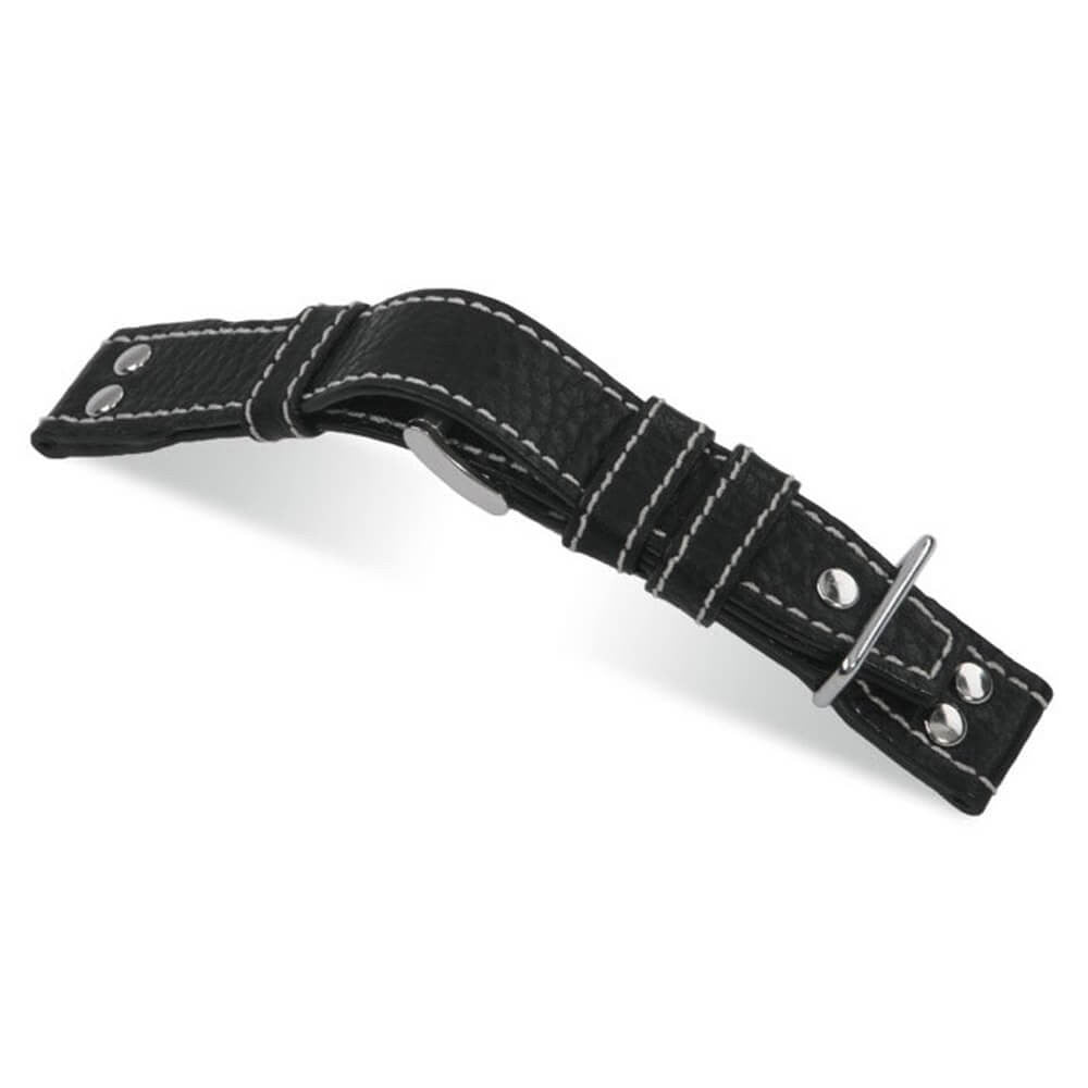 Buffalo Leather Watch Band | Black | Aviator