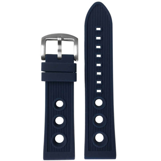 Waterproof Silicone Rally Watch Band | Navy | For Breitling