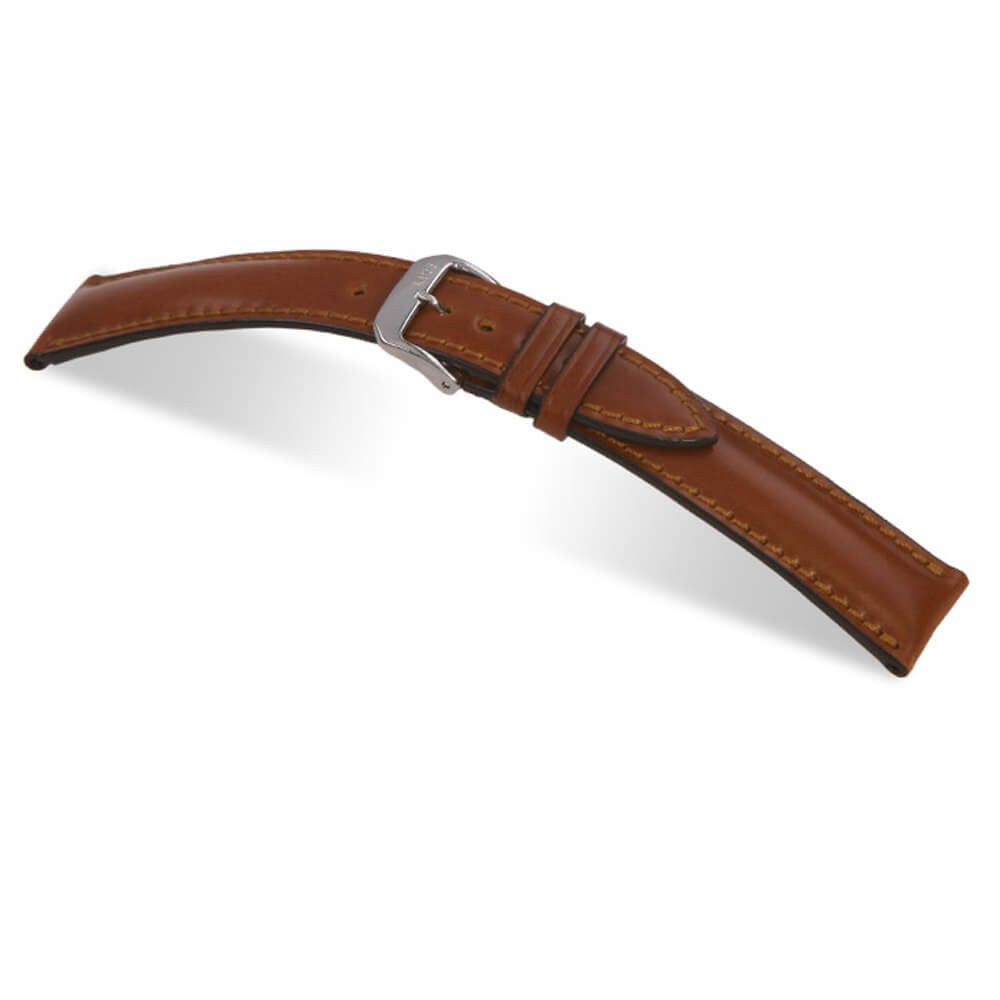 Genuine Shell Cordovan Leather Watch Band | Chicago | Cognac