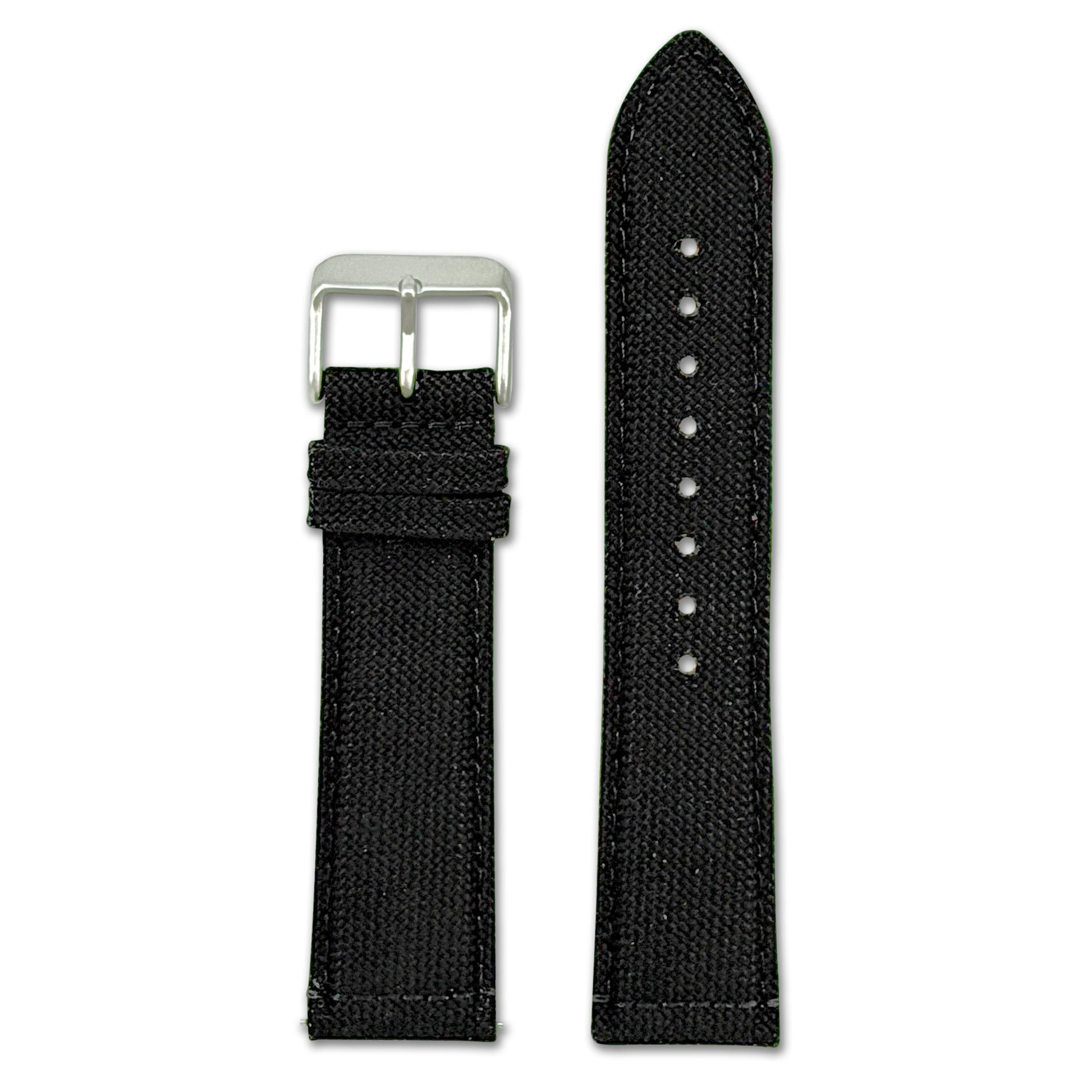 Waterproof Cordura Fabric Watch Band | Black