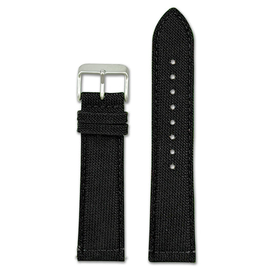 Waterproof Cordura Fabric Watch Band | Black