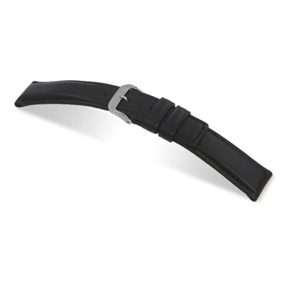 Hydrophobic Leather Watch Band | Diver | Water Resistant | Black