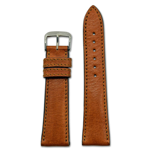 Genuine Certified Organic Leather Watch Band | Garmisch | Cognac