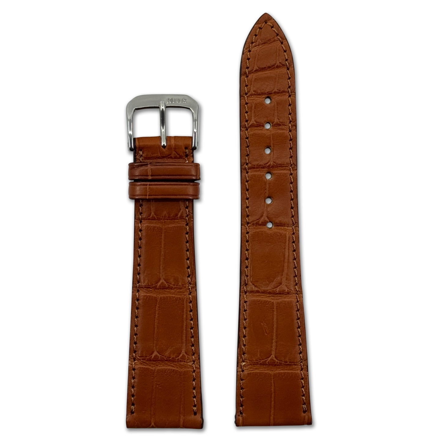 Genuine Alligator Watch Band | Geneve | Cognac | For Patek Philippe