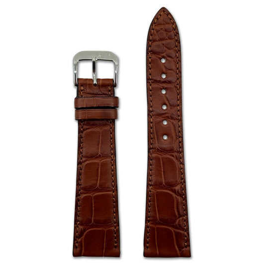 Genuine Alligator Watch Band | Geneve | Mahogany | For Patek Philippe