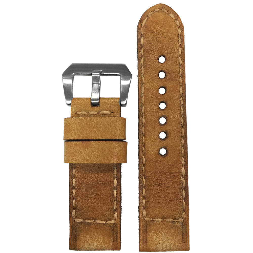 Genuine Vintage Leather Watch Band | Caitlin | Tan | Handmade