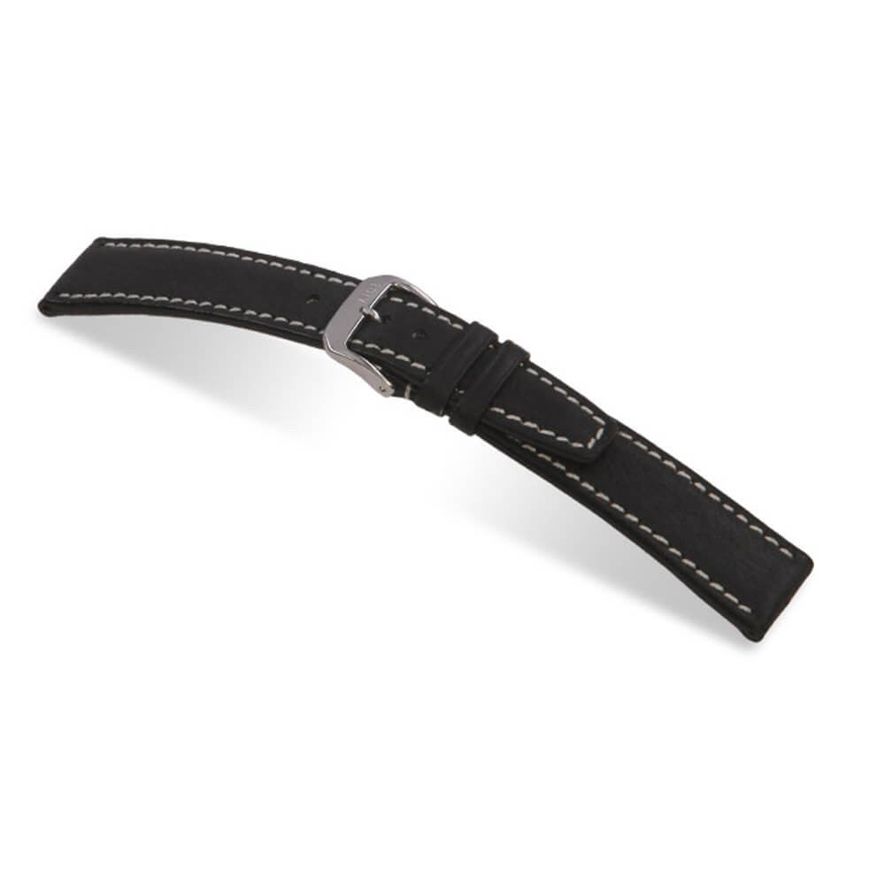 Pigskin Leather Watch Band | Havana | Black