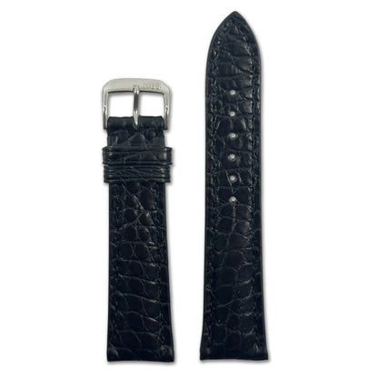 Genuine Alligator Watch Band | Imperial | Flank Cut | Black