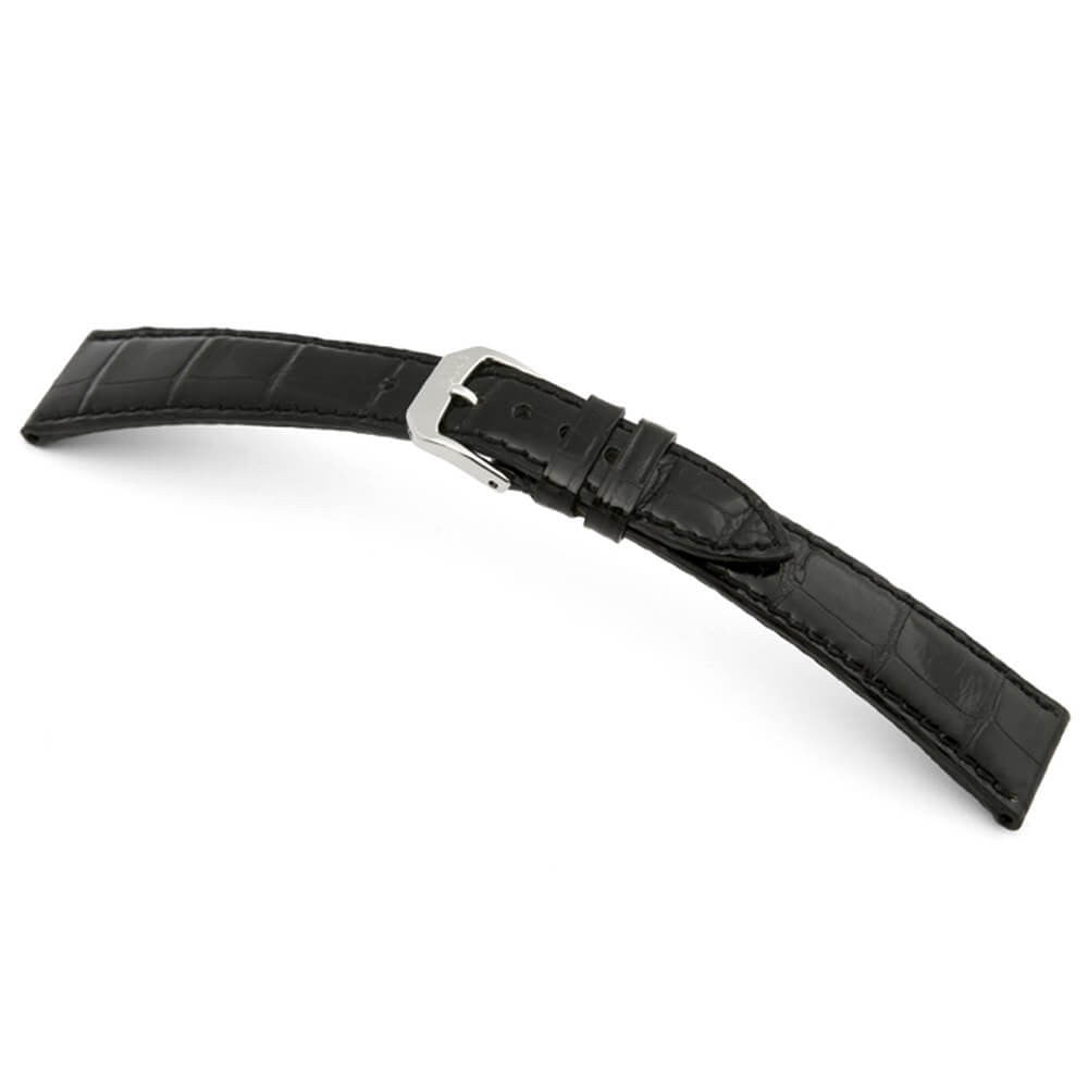 Genuine Alligator Watch Band | Lausanne | Black | For Patek Philippe