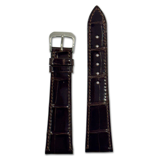 Genuine Alligator Watch Band | Lausanne | Mocha | For Patek Philippe