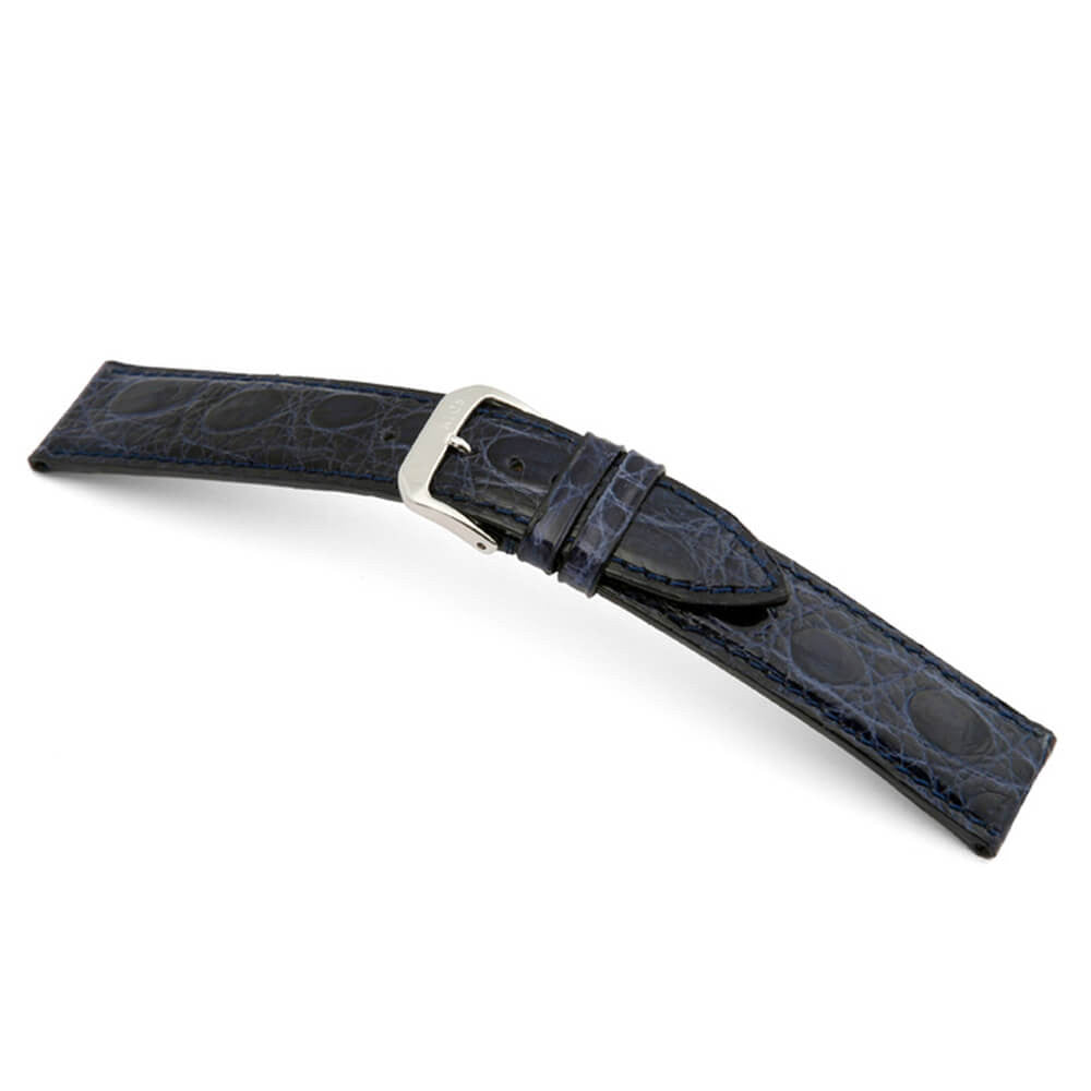 Genuine Crocodile Watch Band | Lord | Glossy | Ocean Blue