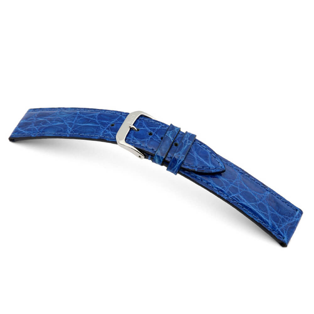 Genuine Crocodile Watch Band | Lord | Glossy | Royal Blue