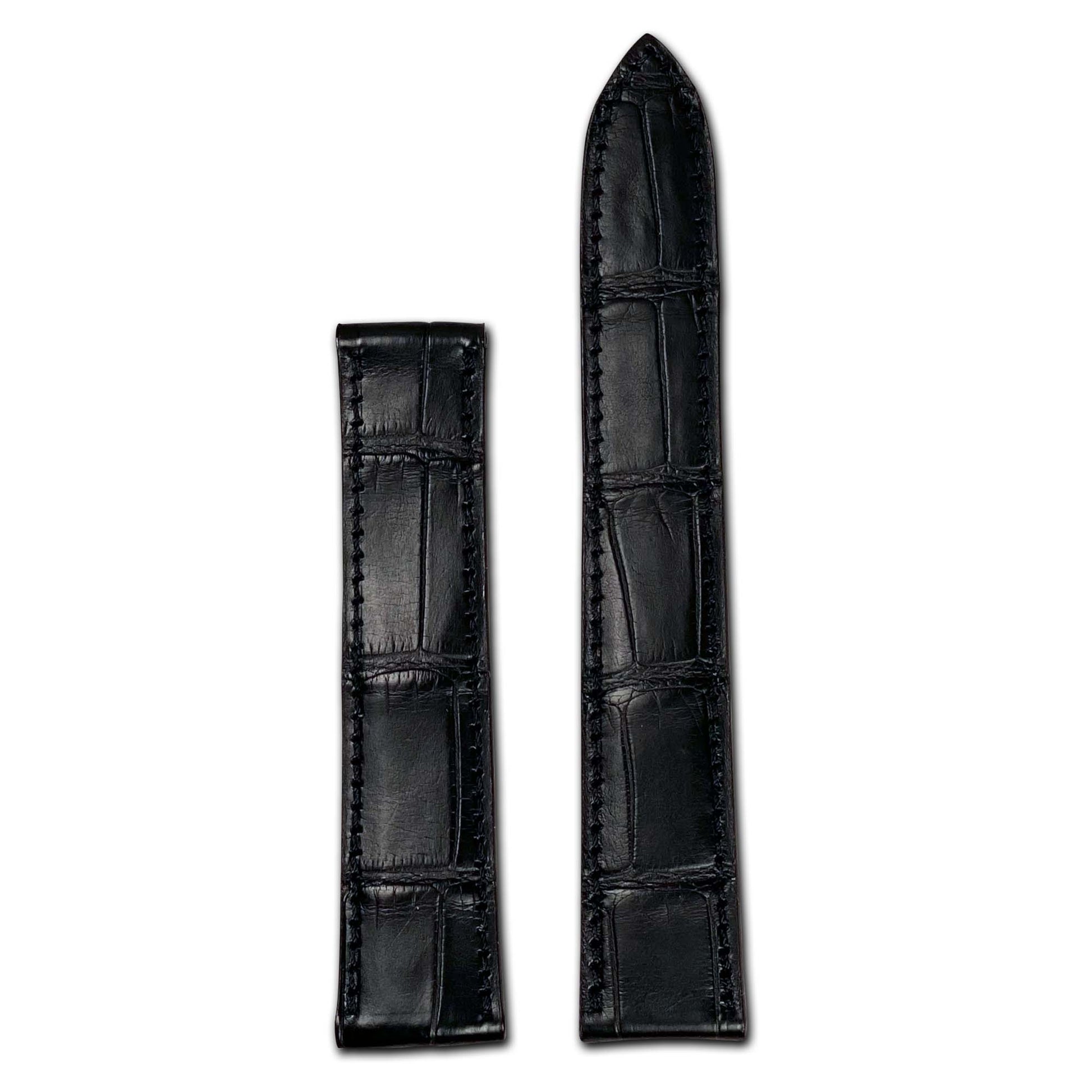 Genuine Alligator Watch Band | Louvre | Black | For Tank de Cartier