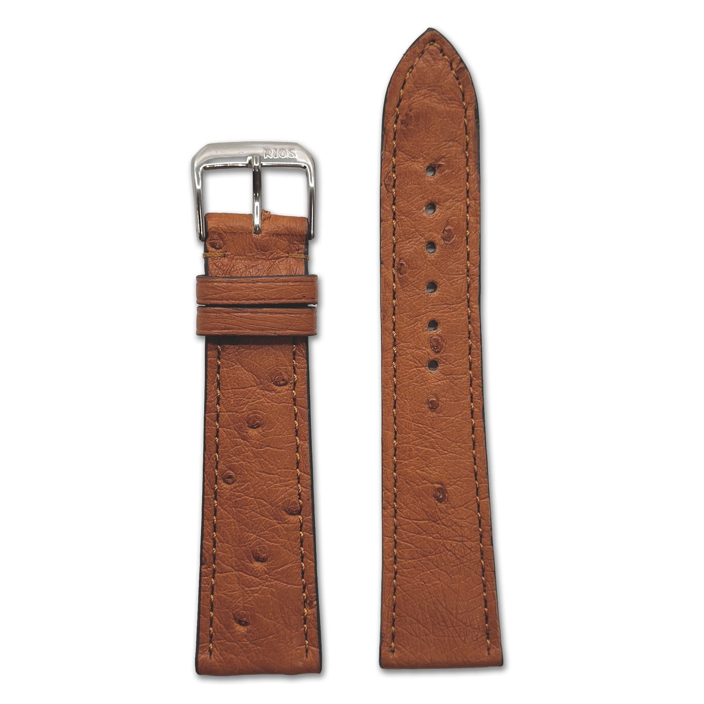Genuine Ostrich Watch Band | Maison | Cognac