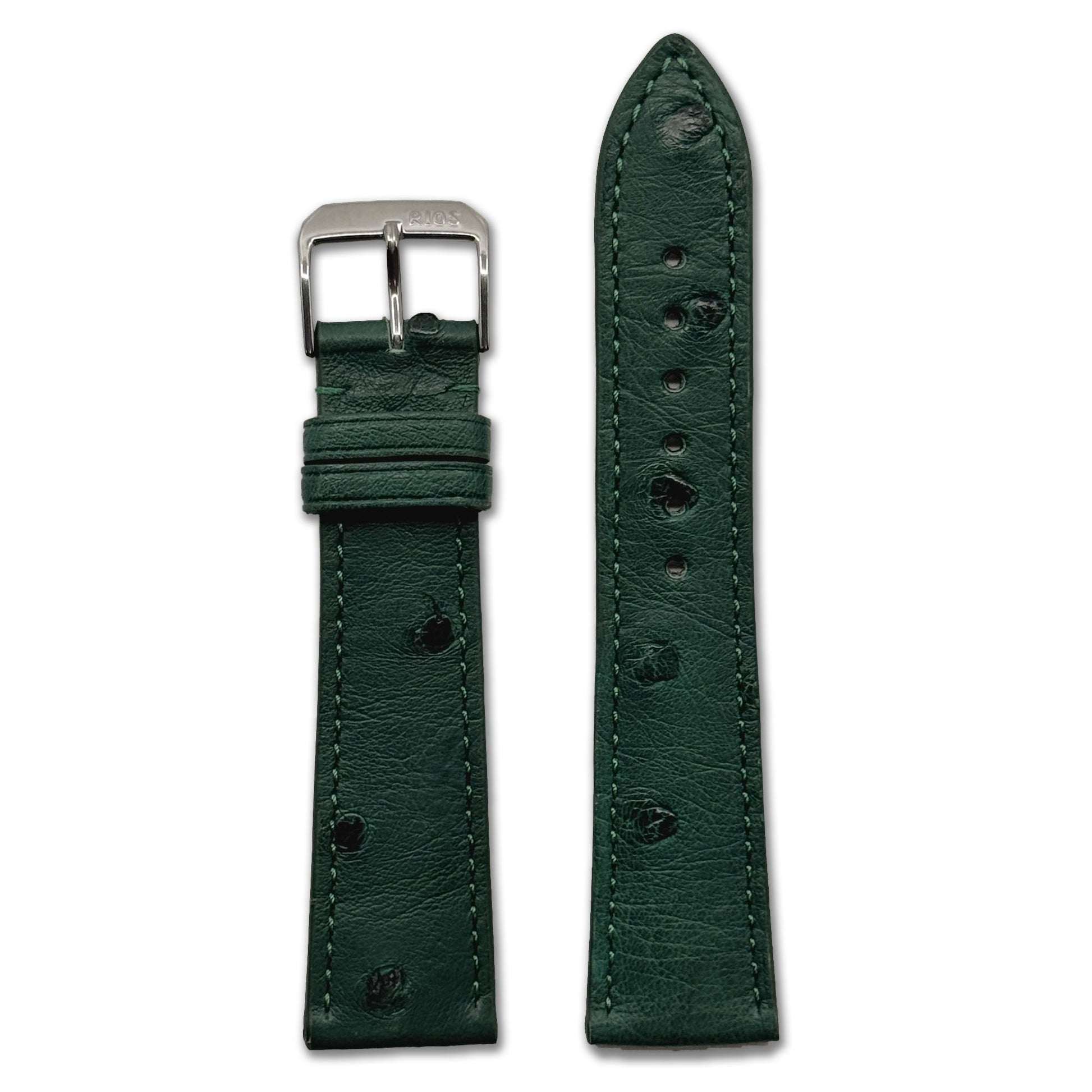 Genuine Ostrich Watch Band | Maison | Forest Green