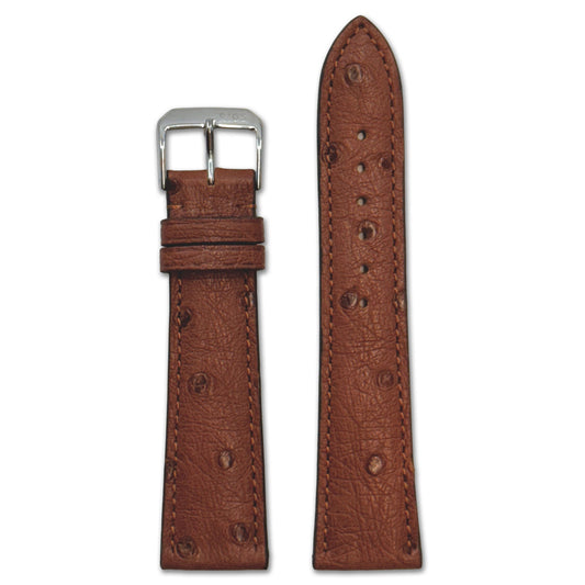 Genuine Ostrich Watch Band | Maison | Mahogany