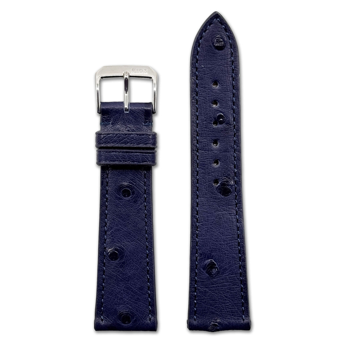 Genuine Ostrich Watch Band | Maison | Navy