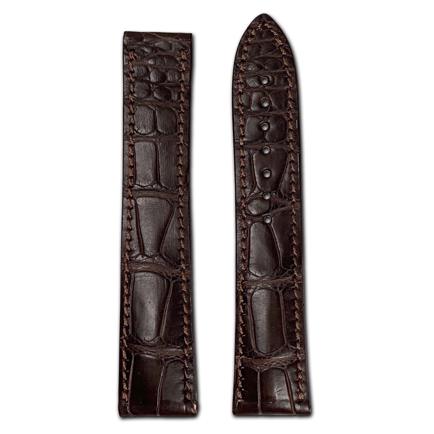 Genuine Alligator Watch Band | Mocha | Master | For Omega