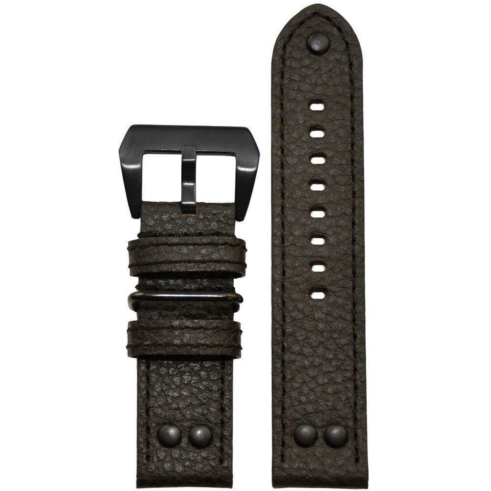 Buffalo Leather Watch Band | MB-1 Pilot | Dark Brown