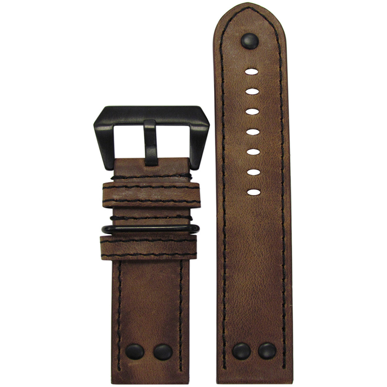 Vintage Leather Watch Band | MB-1 Pilot | Distressed Brown