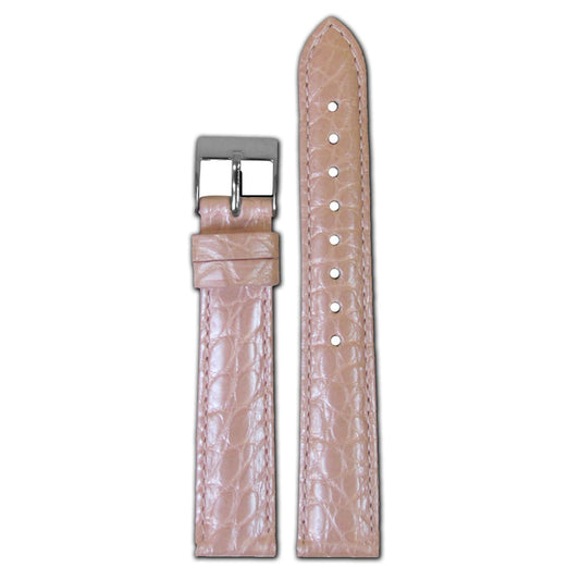 Genuine Crocodile Watch Band | Quick Release | Pearl Pink | for Michele