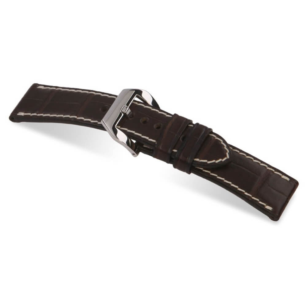 Genuine Alligator Watch Band | Modena | Mocha | For Panerai