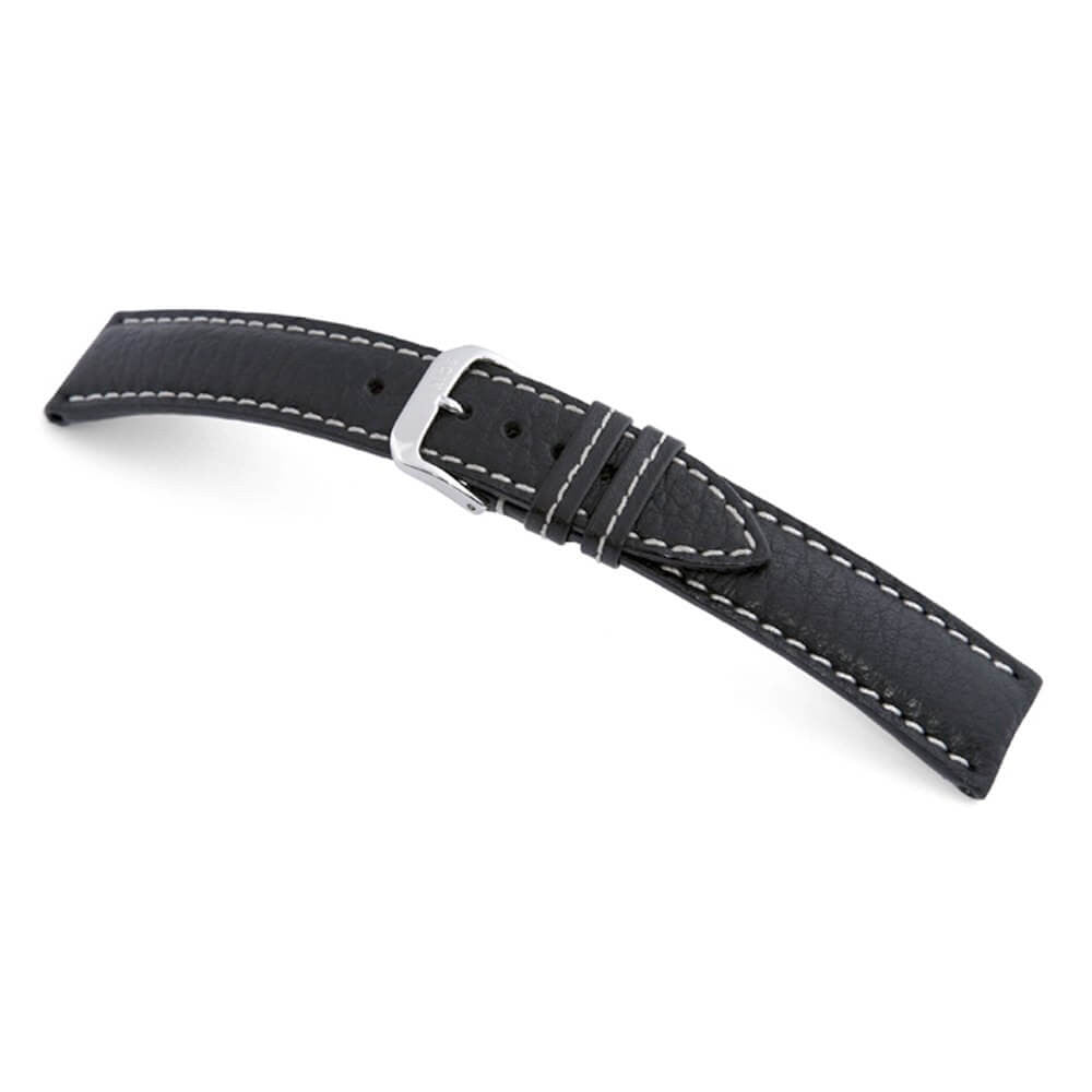 Buffalo Leather Watch Band | Montana | Black