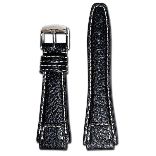 Buffalo Leather Watch Band | Nature | Black