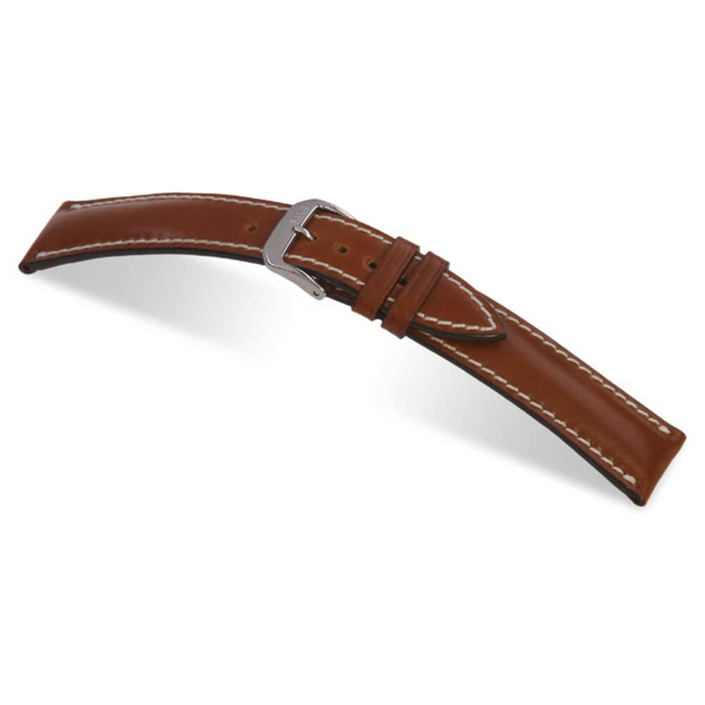 Genuine Shell Cordovan Leather Watch Band | New York | Cognac