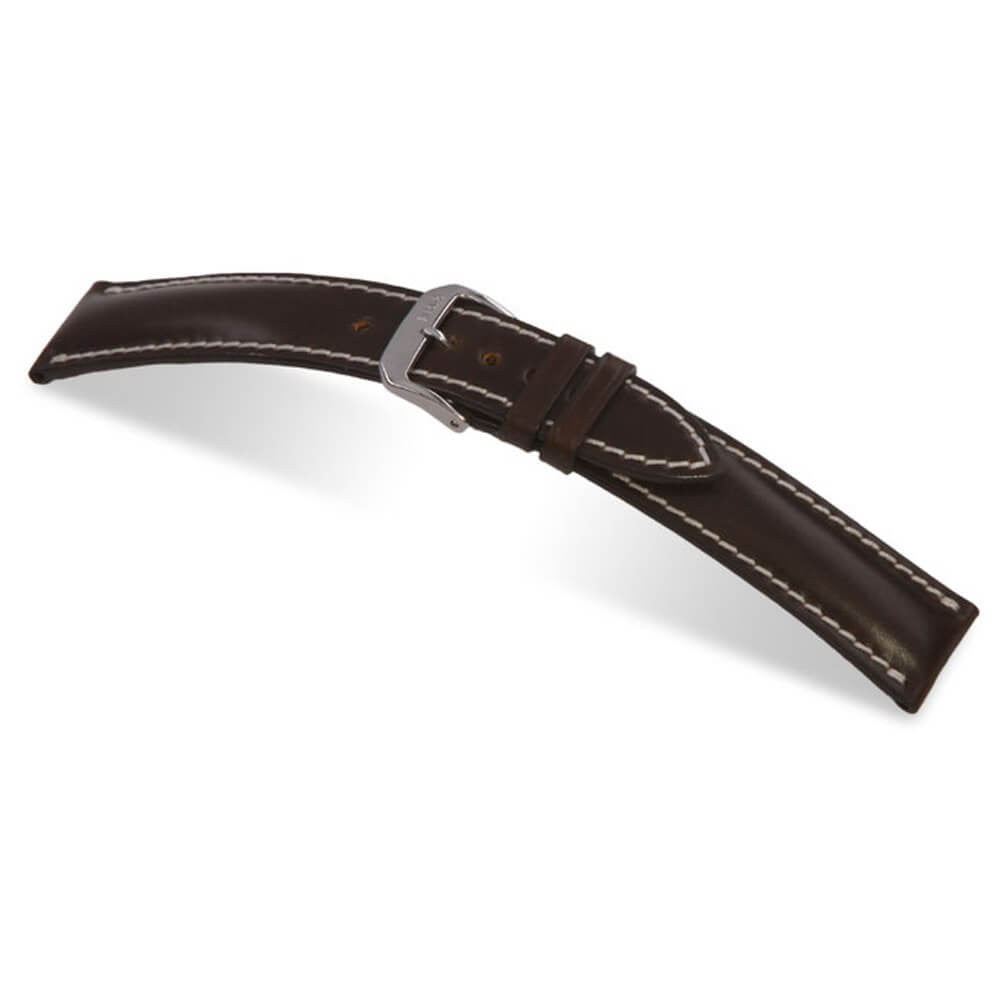 Genuine Shell Cordovan Leather Watch Band | New York | Mocha