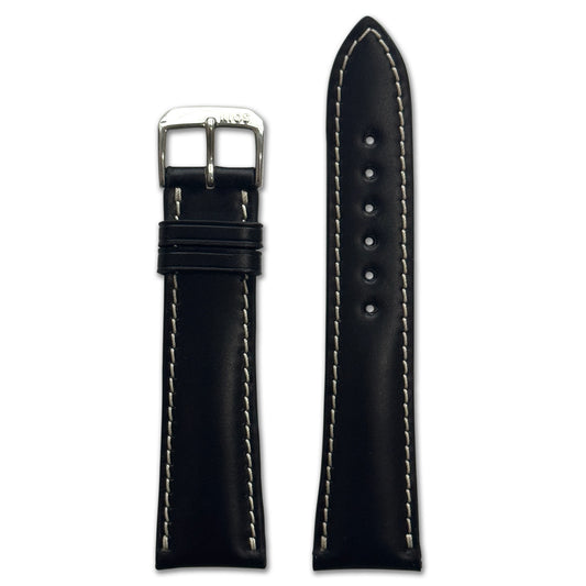 Genuine Shell Cordovan Leather Watch Band | New York | Black