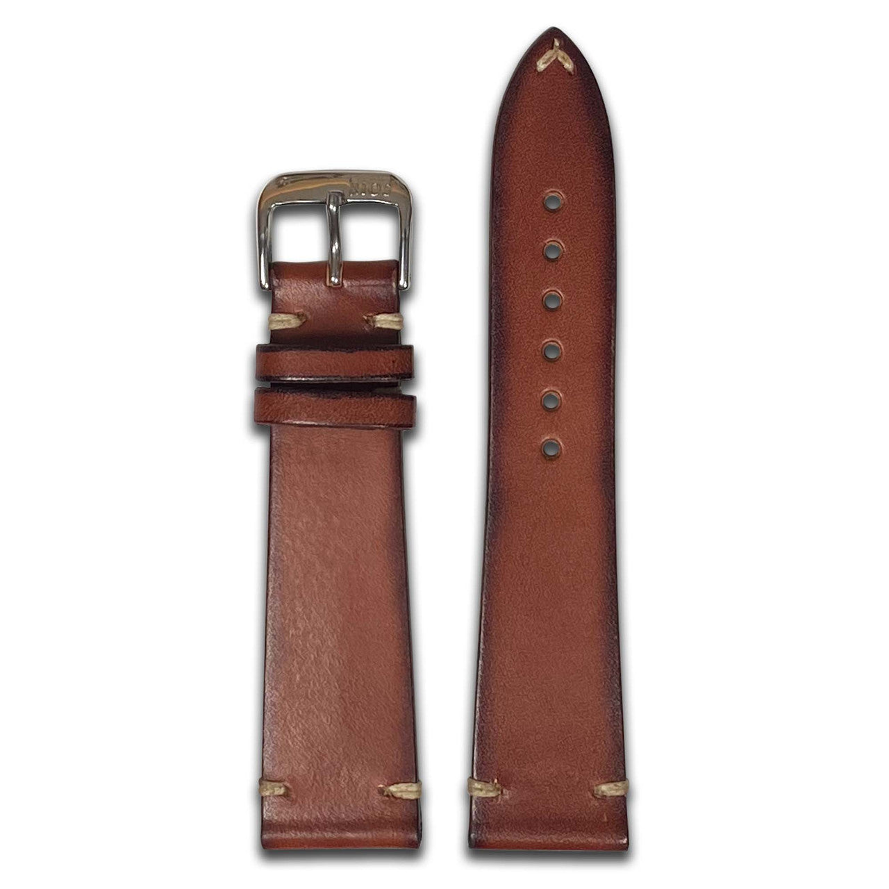 Oak Leather Watch Band | 2.7mm | Tobacco | Minimal Stitch