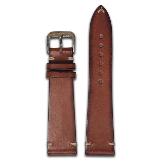 Oak Leather Watch Band | 2.7mm | Tobacco | Minimal Stitch