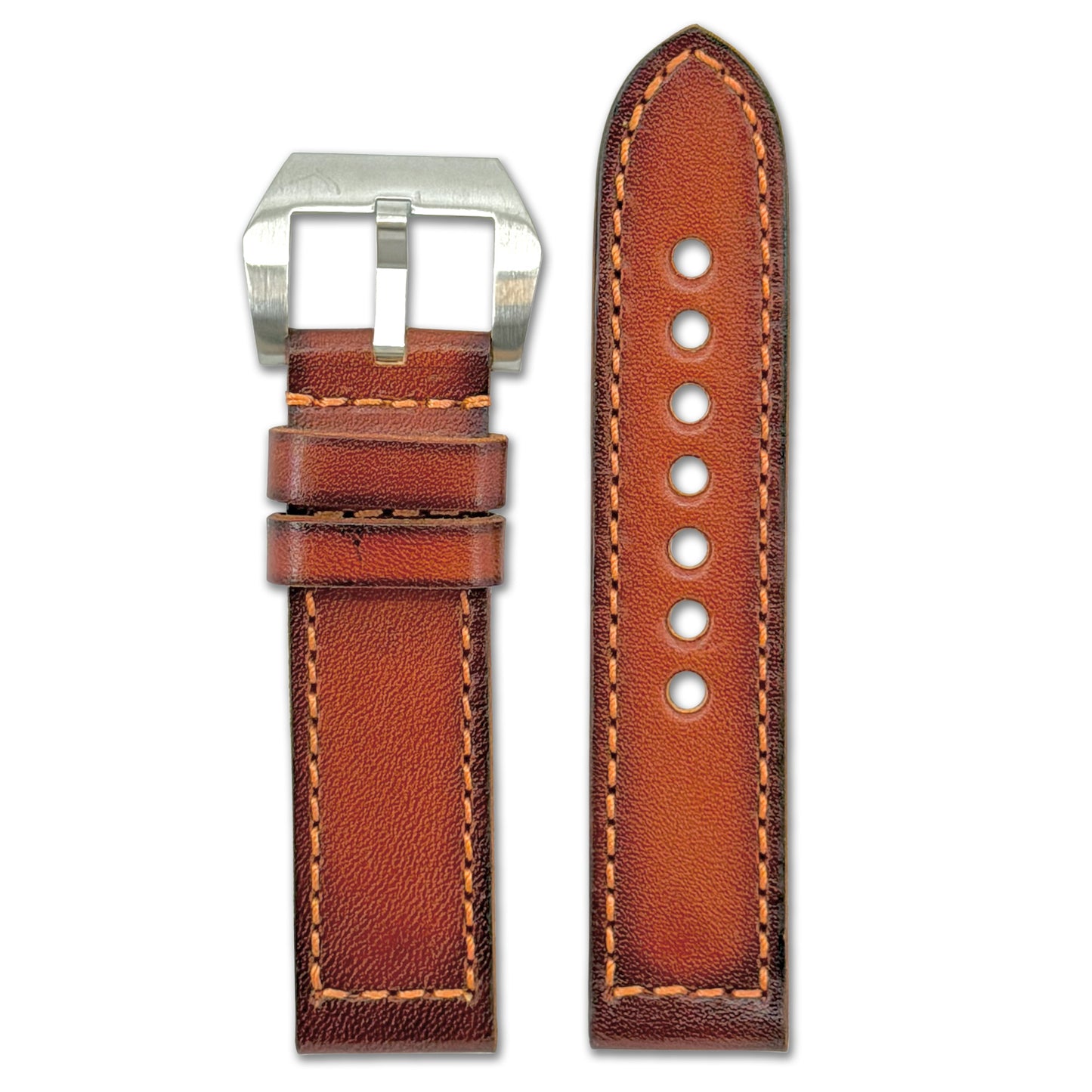 Overnight Oak Leather Watch Band | Cognac
