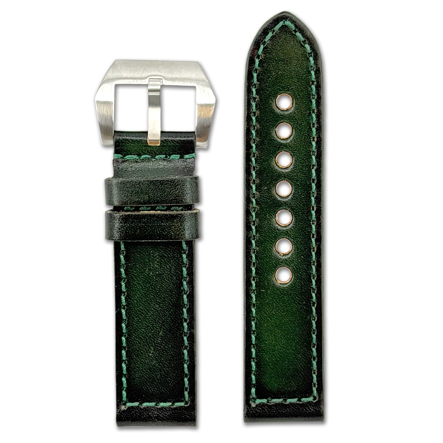 Overnight Oak Leather Watch Band | Green