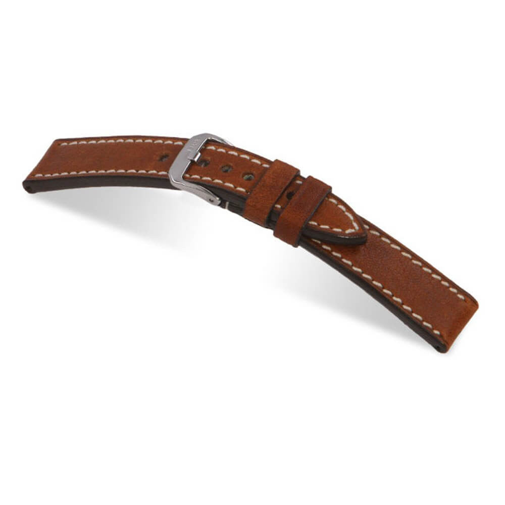 Genuine Vintage Leather Watch Band | Oxford | Cognac