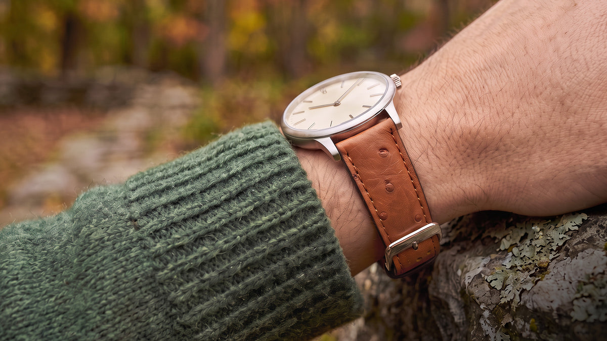 Maison Genuine Ostrich Watch Band
