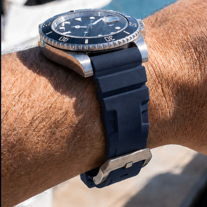 Aquatic Sport Silicone Watch Band - Navy