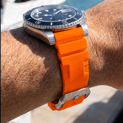 Aquatic Sport Silicone Watch Band - Orange