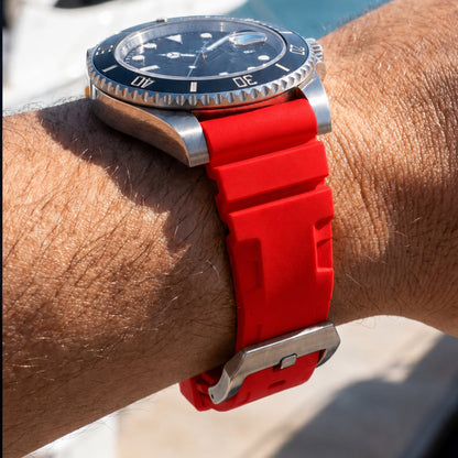 Aquatic Sport Silicone Watch Band | Red