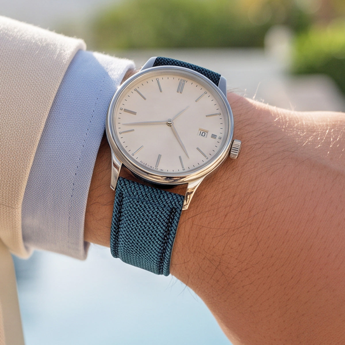 Waterproof Cordura Fabric Watch Band | Blue