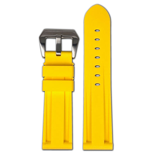 Waterproof Silicone Rubber Watch Band | Diver | Yellow | For Panerai