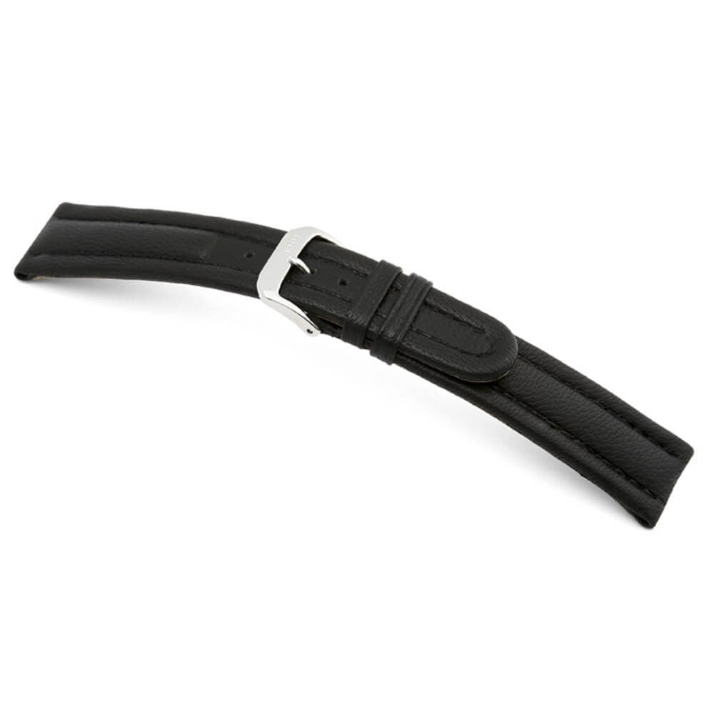 Kid Leather Watch Band | Black | Paris