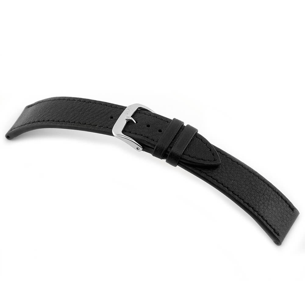 Genuine Certified Organic Leather Watch Band | Peiting | Black