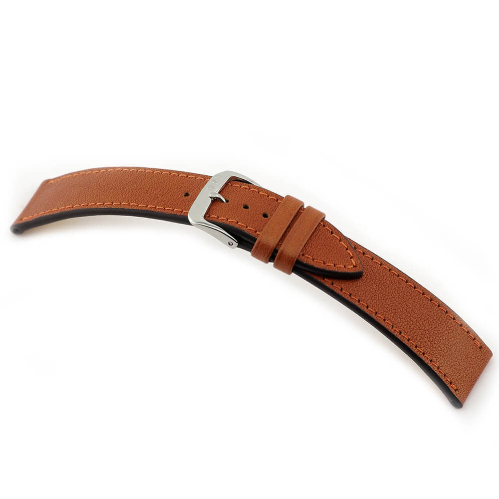 Genuine Certified Organic Leather Watch Band | Cognac | Peiting