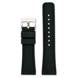 Perforated Sport Silicone Watch Band | Black